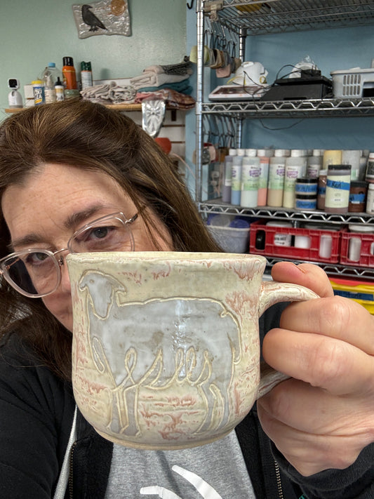 Devotion Mug, Jesus the Lamb, Ceramic, pottery