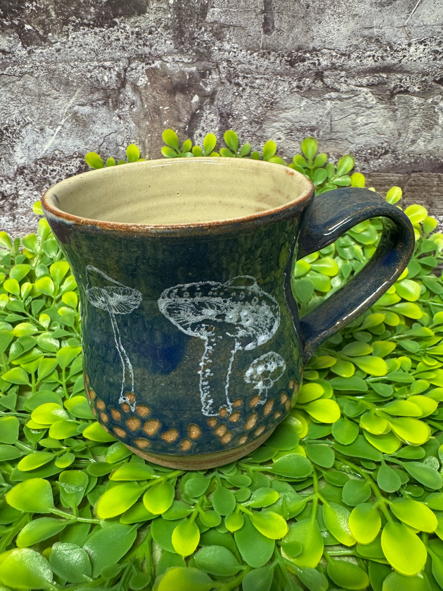 Blue Mushroom Mug