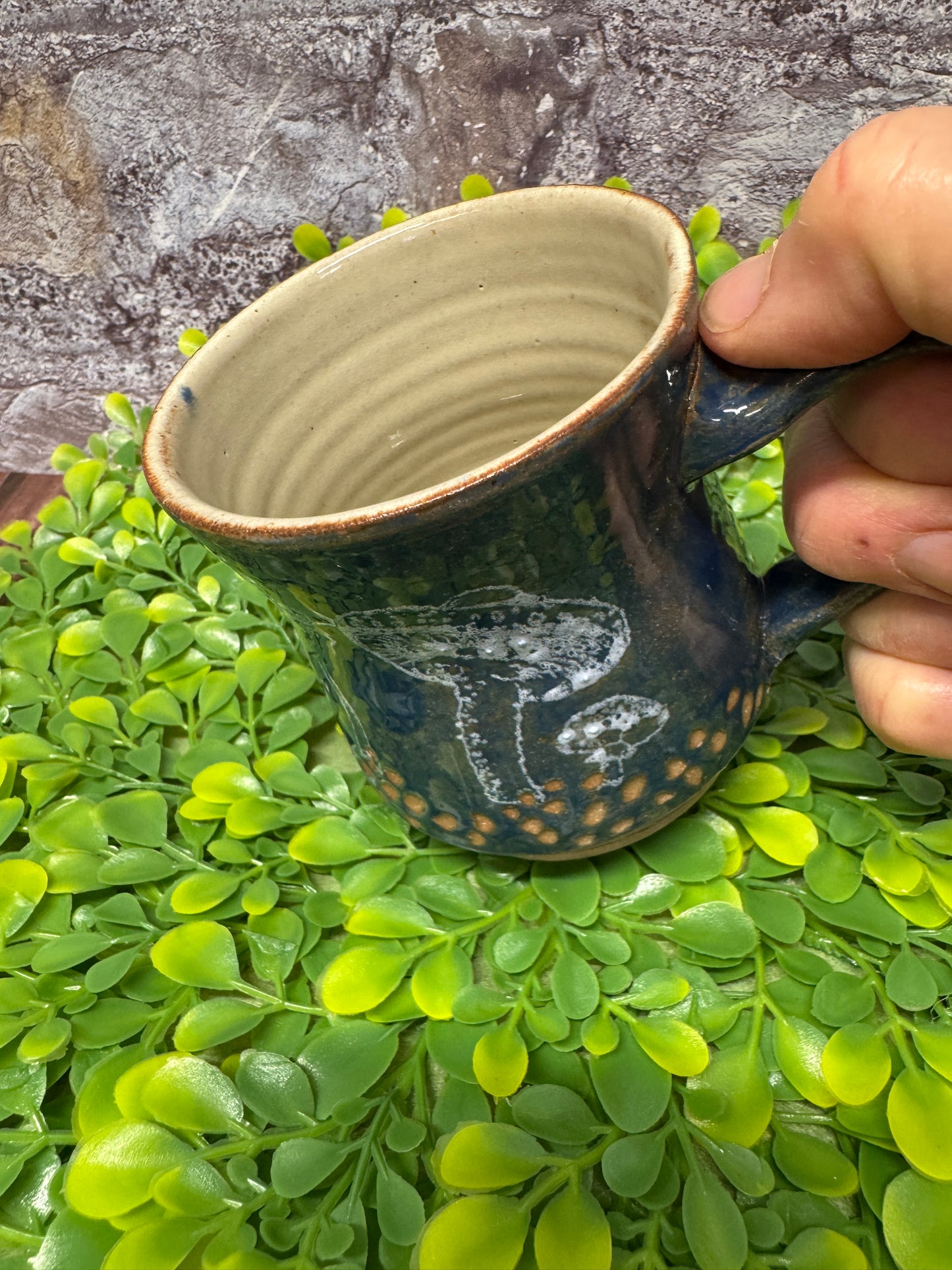 Blue Mushroom Mug