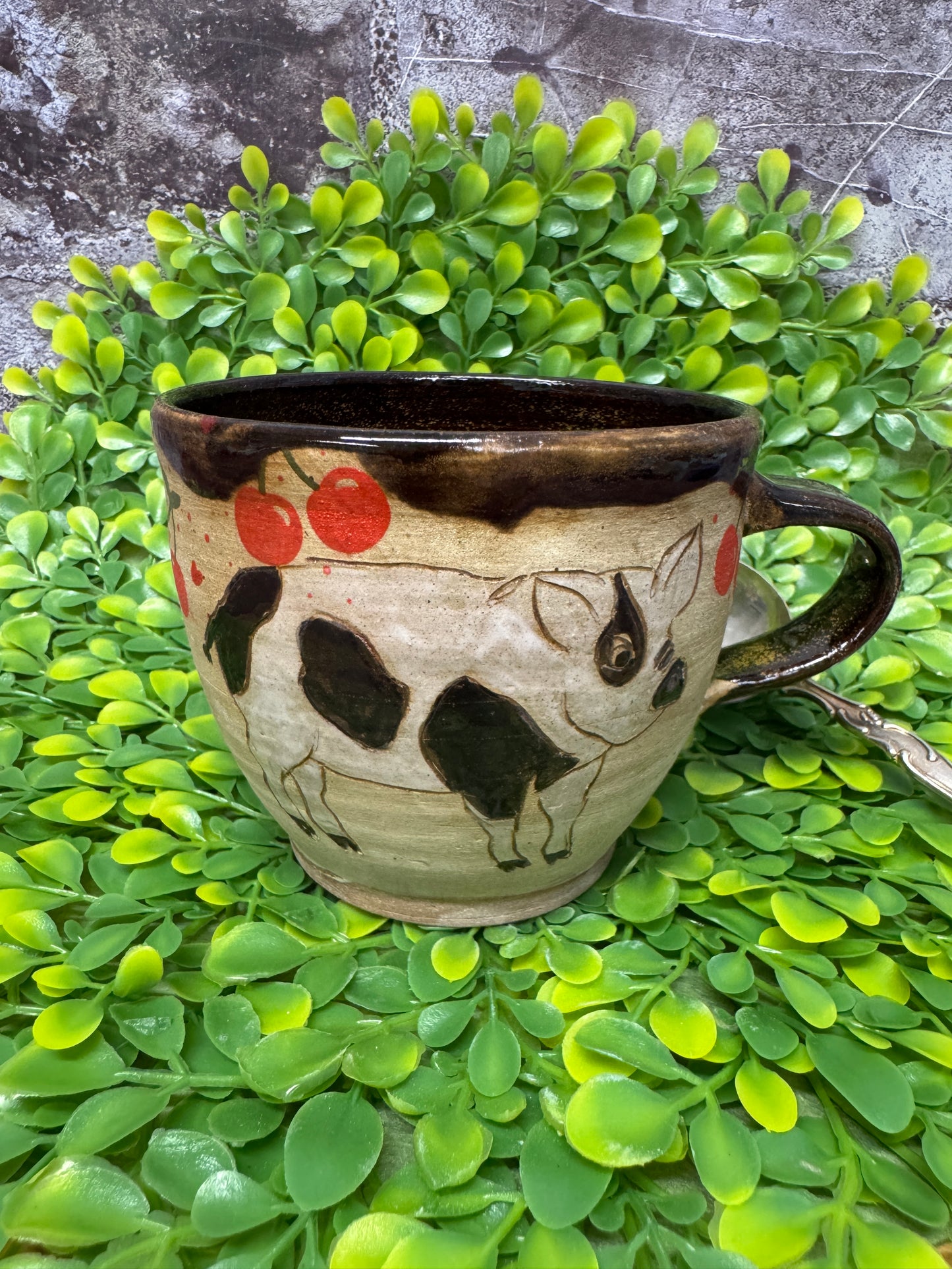 Pig with Cherries Mug