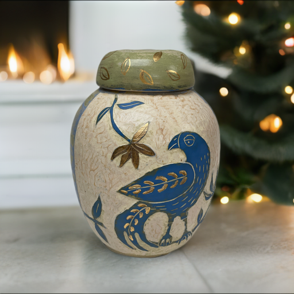 Crow Ginger Jar