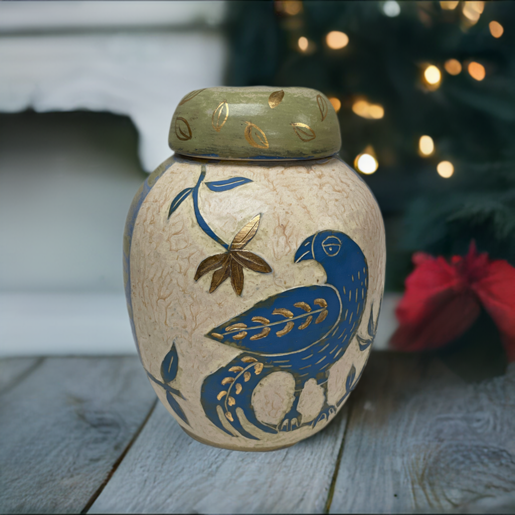 Crow Ginger Jar