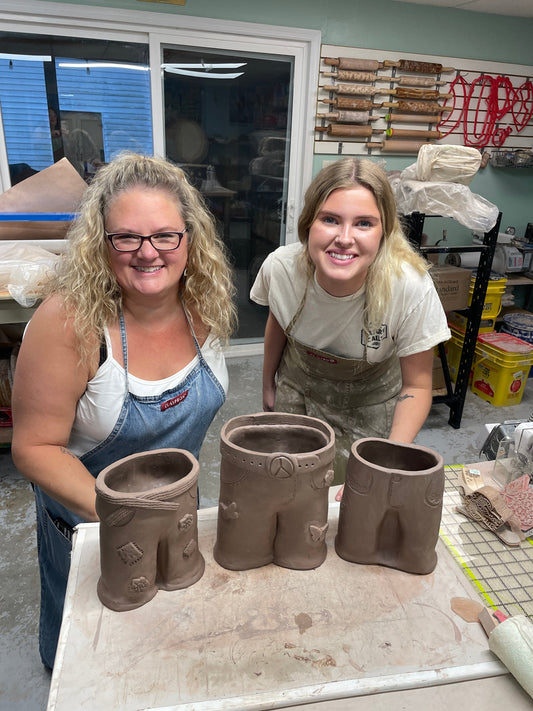 Group Pottery Sessions 6 People Handbuilding Project