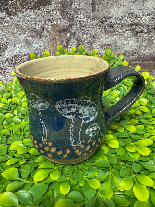 Blue Mushroom Mug